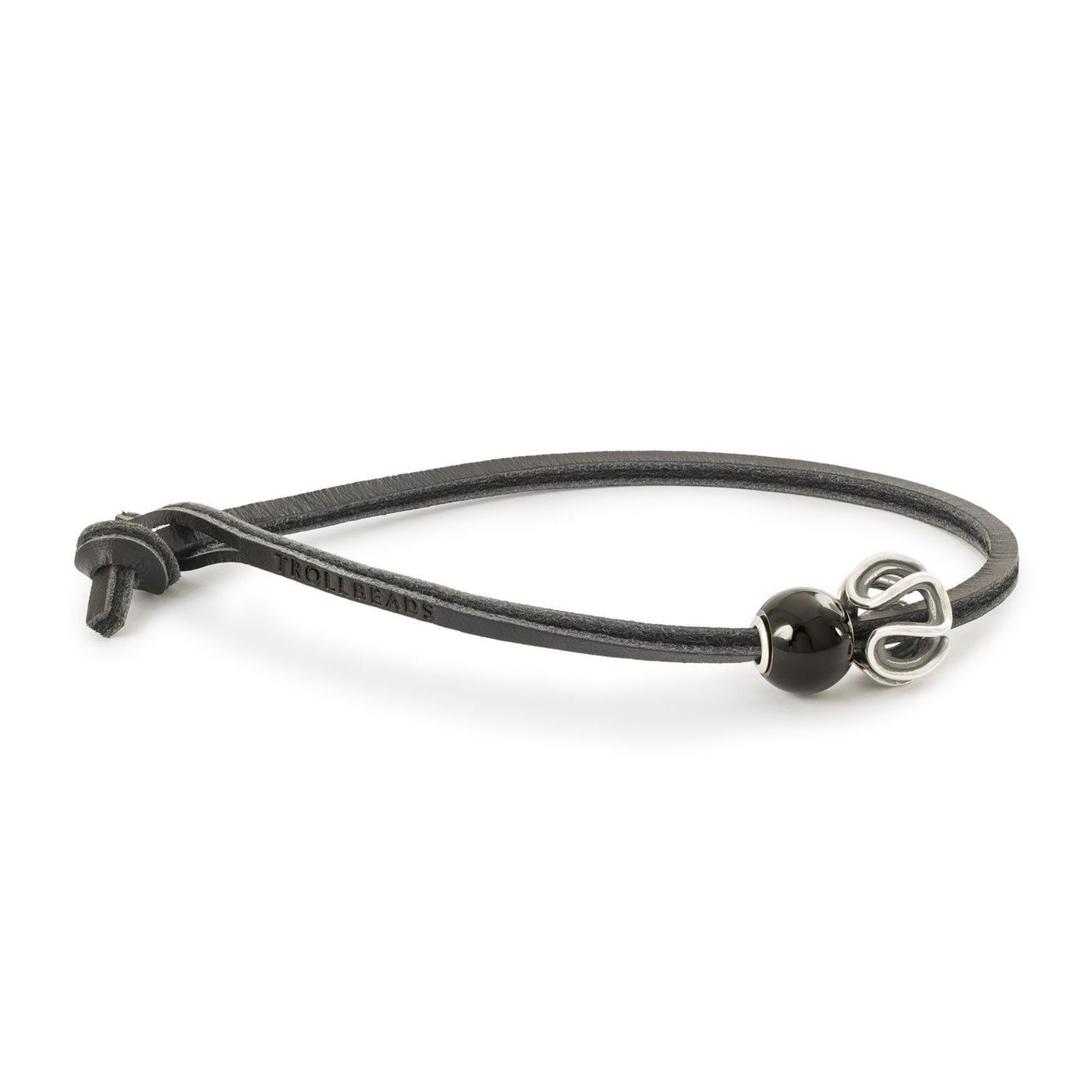 Single Leather Bracelet, Black