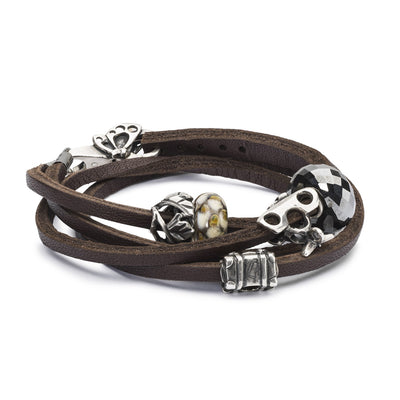 Leather Bracelet Brown/Silver