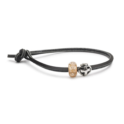 Single Leather Bracelet, Black