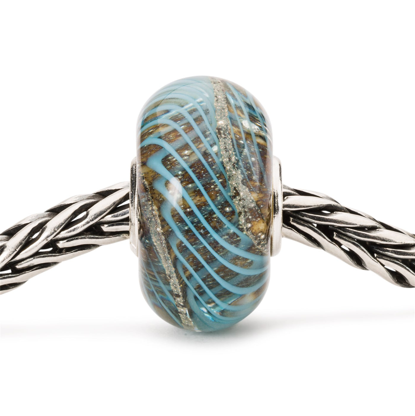 Blue Grooves Bead