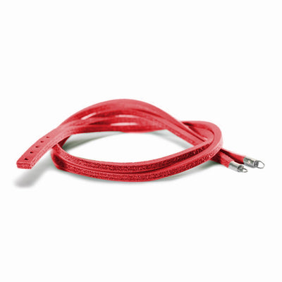 Leather Bracelet Red/Silver