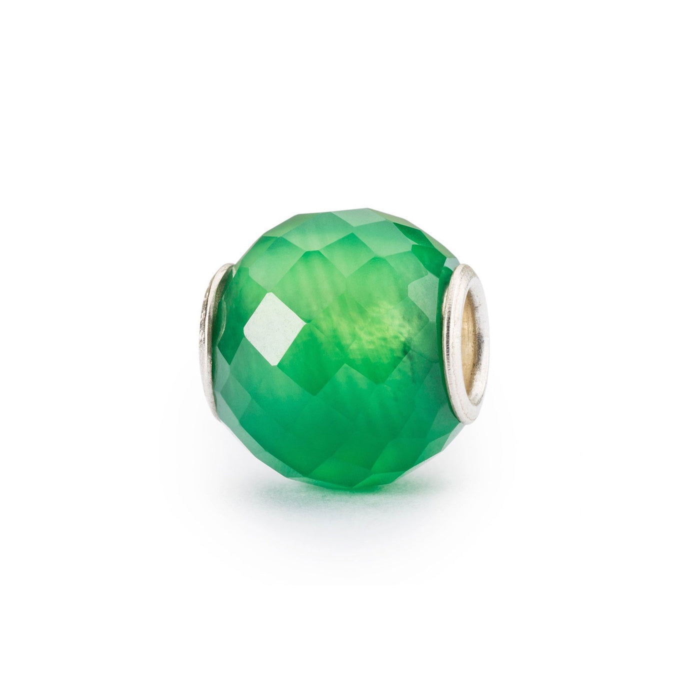 Round Green Onyx Facet Bead